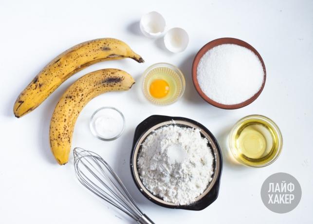 Pan de plátano: Ingredientes