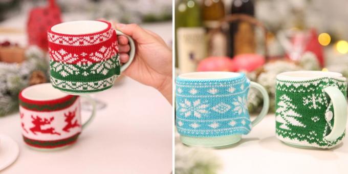 Los productos con los aliexpress, lo que ayudará a crear un estado de ánimo de Navidad: suéter más cálidas para tazas