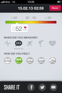 Runtastic ritmo cardíaco - casi perfecta medición de la frecuencia cardíaca