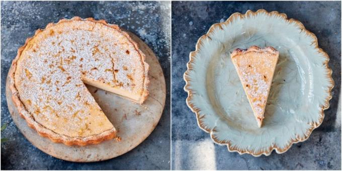 tarta de limón con requesón de Jamie Oliver