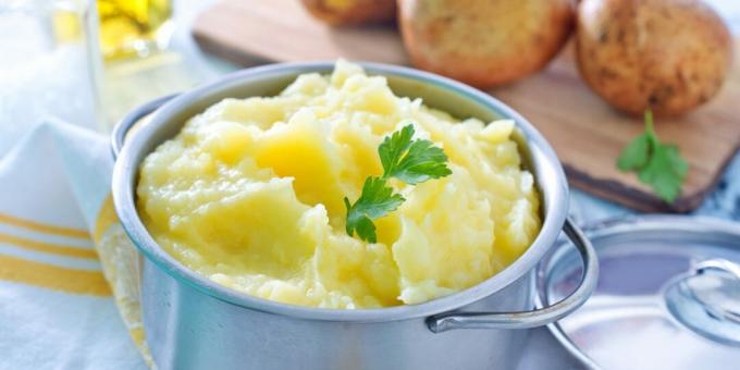 Puré de patatas con tres tipos de queso