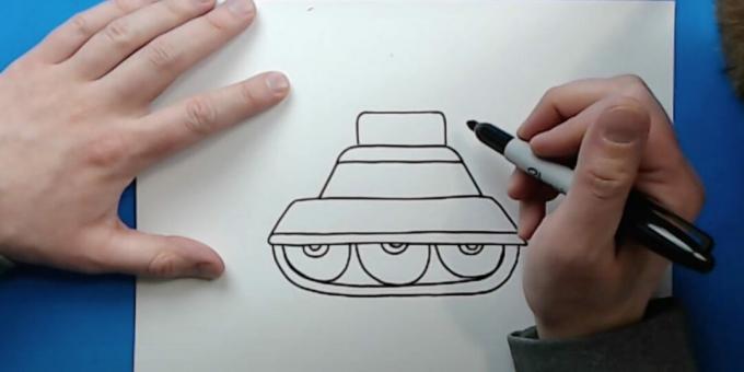 Cómo dibujar un tanque: haz una oruga