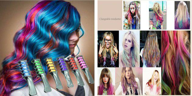 Lápices de colores para el pelo