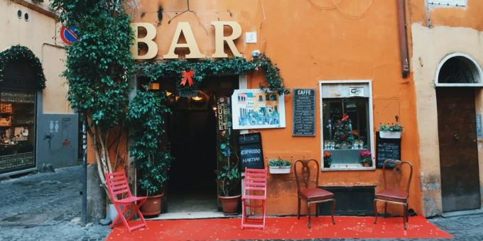 un viaje a Italia: Cafetería