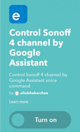 switch inteligente Sonoff T1: integración con IFTTT