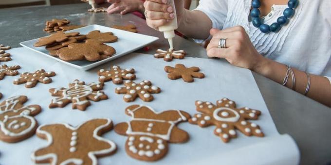Cómo decorar galletas de Navidad esmalte clásica
