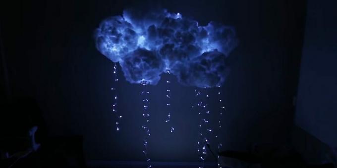 Cómo hacer una lámpara de nube con algodón