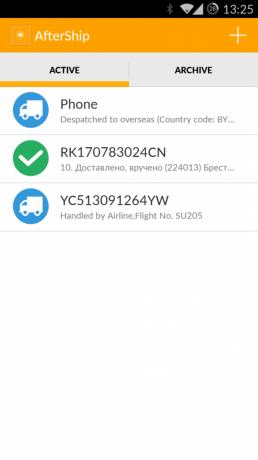 El seguimiento de los envíos postales con AfterShip para Android
