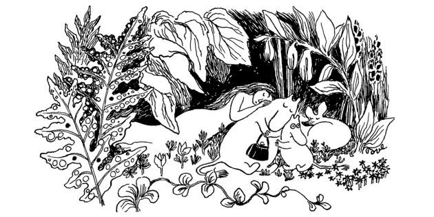 Ilustración para el primer libro sobre los Moomins