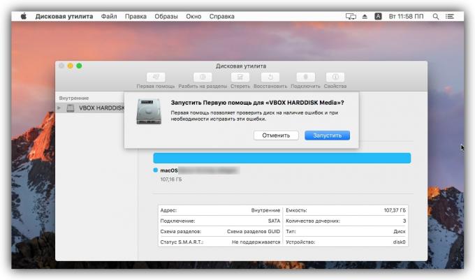 ¿Cómo se elimina un archivo en MacOS: ejecutar la "Utilidad de Discos"