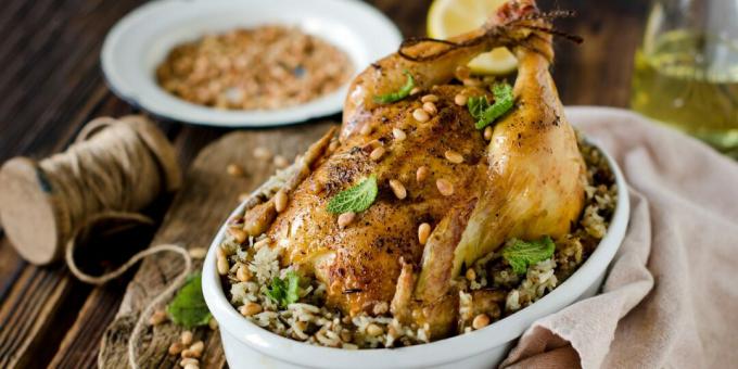 Pollo relleno con arroz y carne picada: una receta sencilla