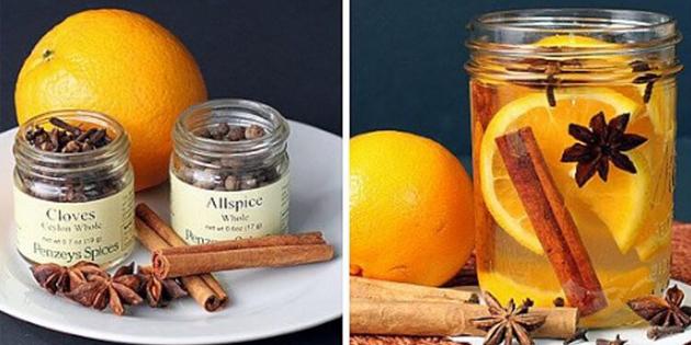 aromas naturales para el hogar: El sabor de naranja, canela, clavo y anís
