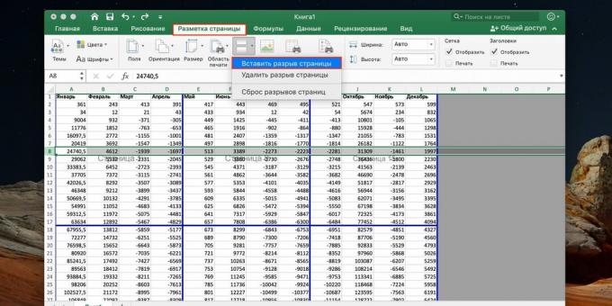 Cómo hacer un salto de página en Excel