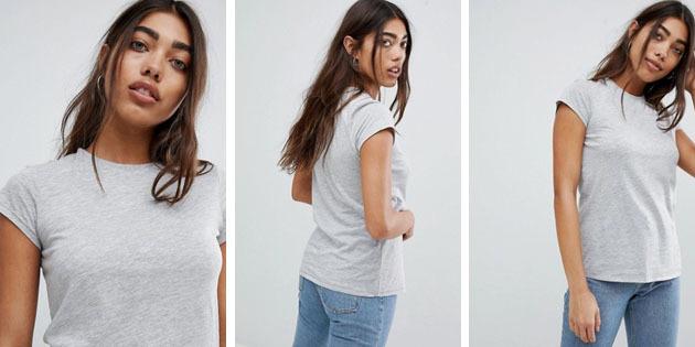 de las mujeres básicas camisetas de las tiendas europeas: Camiseta básica de ASOS