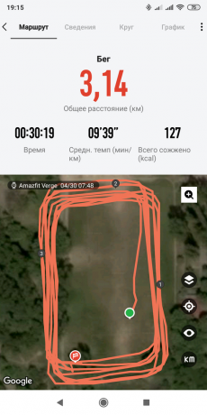 Descripción general Amazfit Verge: Ruta