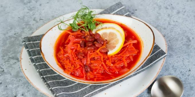 Borscht de Cuaresma con frijoles