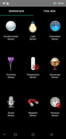 Descripción general de teléfonos inteligentes Ulefone X: SensorBox