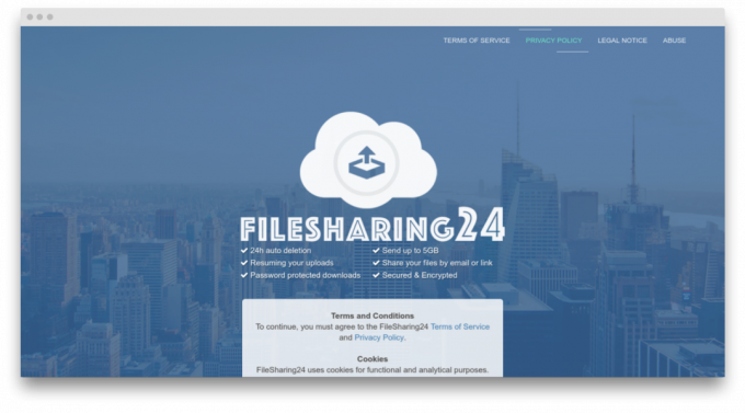 pantalla FileSharing24