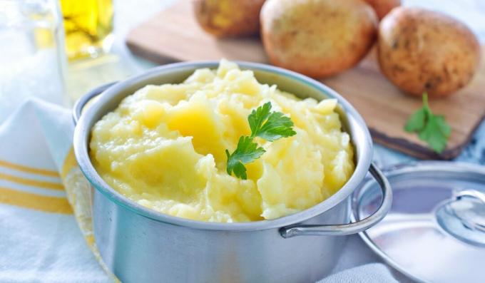 Puré de patatas con tres tipos de queso