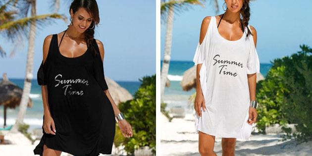 vestido de la playa: camisa de vestir