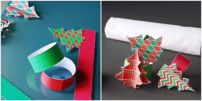 Cómo decorar la mesa de Año Nuevo: anillos hechos de papel