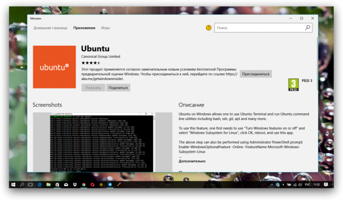 Ubuntu en la tienda de Windows