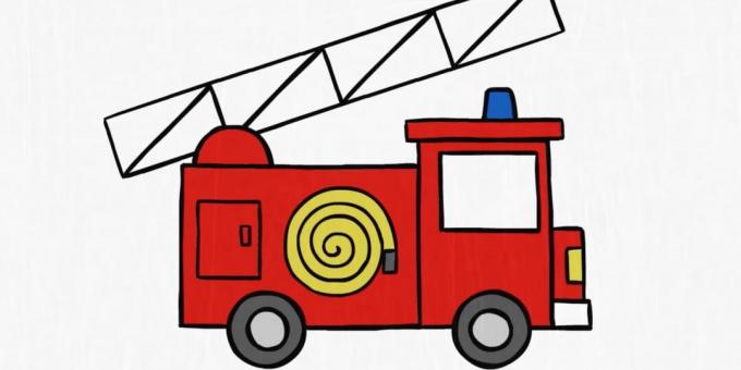 Cómo dibujar un camión de bomberos