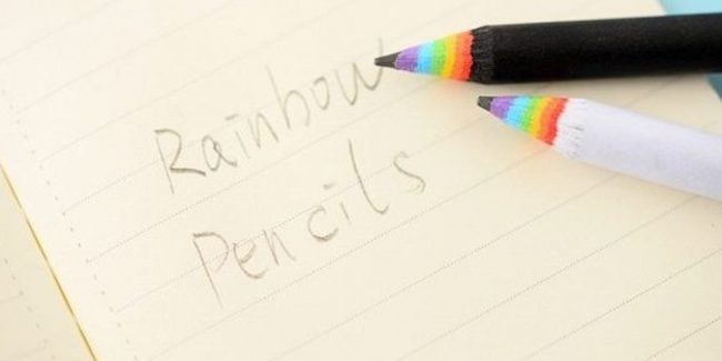 lápices de arco iris