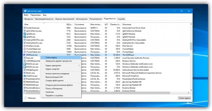 ¿Cómo se elimina un archivo en Windows: Haga clic en "Finalizar tarea"