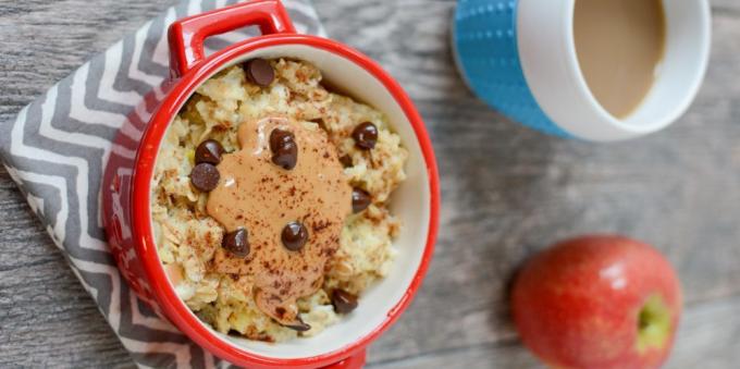 Harina de avena con el huevo