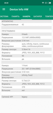 Descripción general de Xiaomi redmi Nota 6 Pro: Información de la cámara