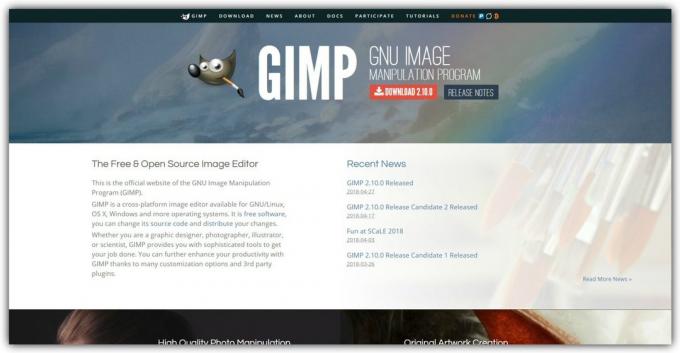 Libre editor de barrido: GIMP