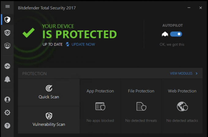 Anti-Virus para Windows 10: Bitdefender Total Security 2017