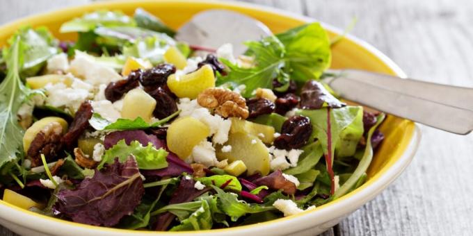 Ensalada de ruibarbo con feta